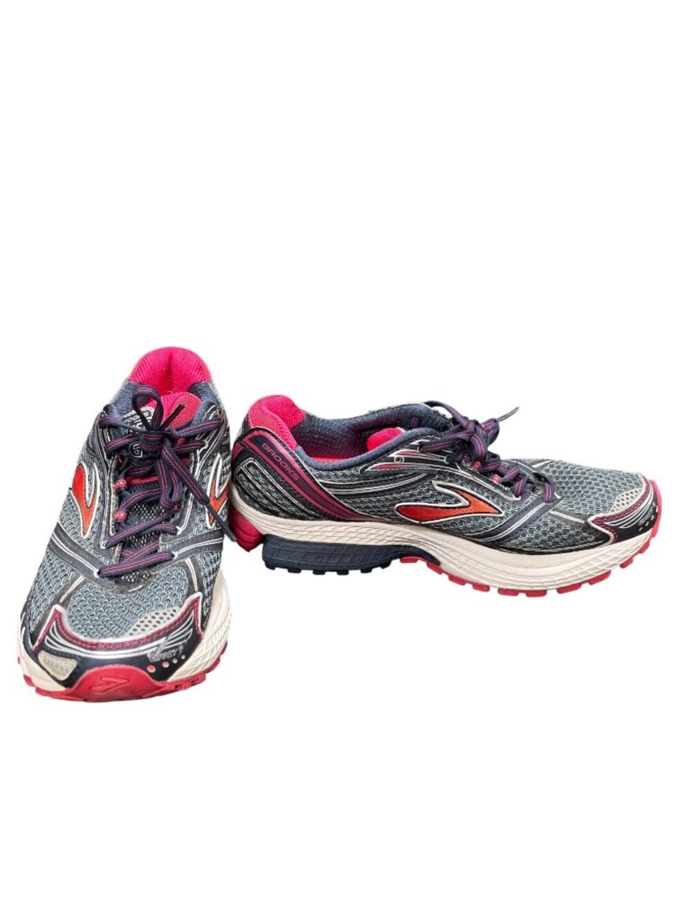 Brooks Ghost 6 wms black red walking running sneakers sz 8.5B SKU 10-705